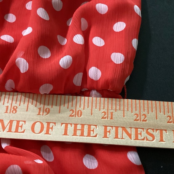 Emma Michele Womens White Polka Dot Red Dress Round Neck Sleeveless Sz 24W Midi - Picture 11 of 12